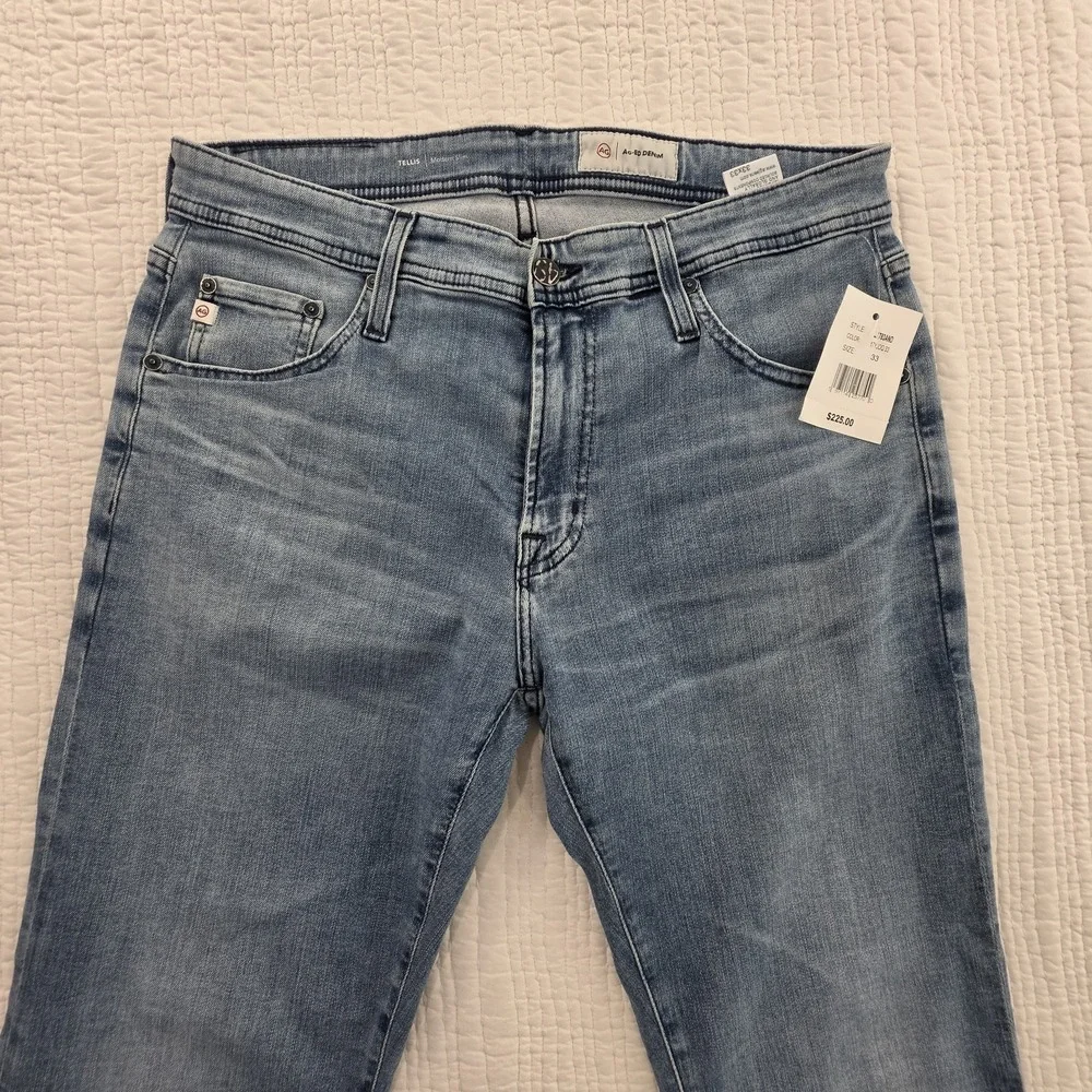 AG A Goldshmeid AG-ED Denim Tellis Modern Slim Men's 33x33 NWT Stretch NEW‎